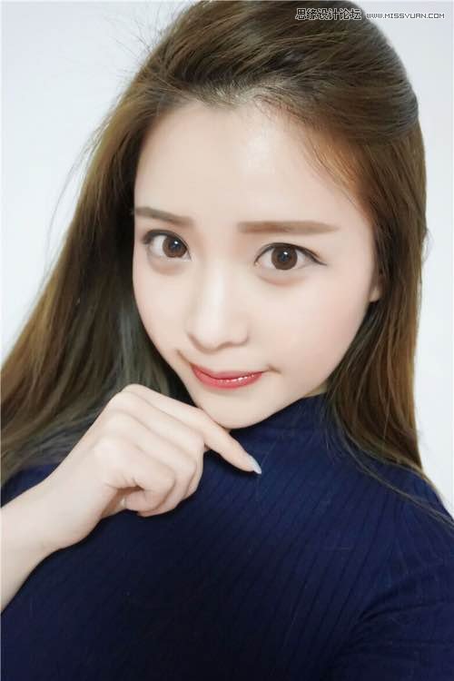 Photoshop给可爱的美女照片转手绘特效