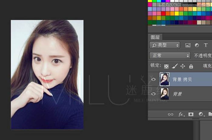 Photoshop给可爱的美女照片转手绘特效