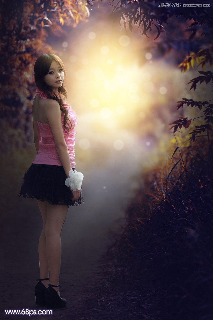 Photoshop给人像照片添加暖色高光装饰效果