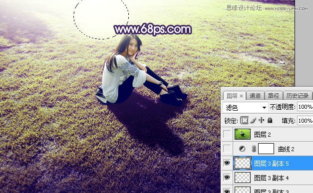 Photoshop给春季外景人像添加唯美逆光效果