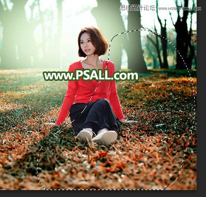Photoshop调出外景人像照片小清新逆光效果