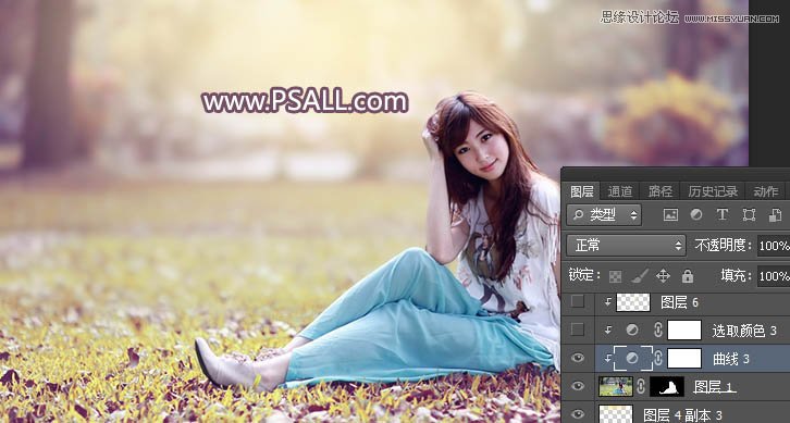 photoshop给公园草地人像添加唯美光线效果 - ps转载