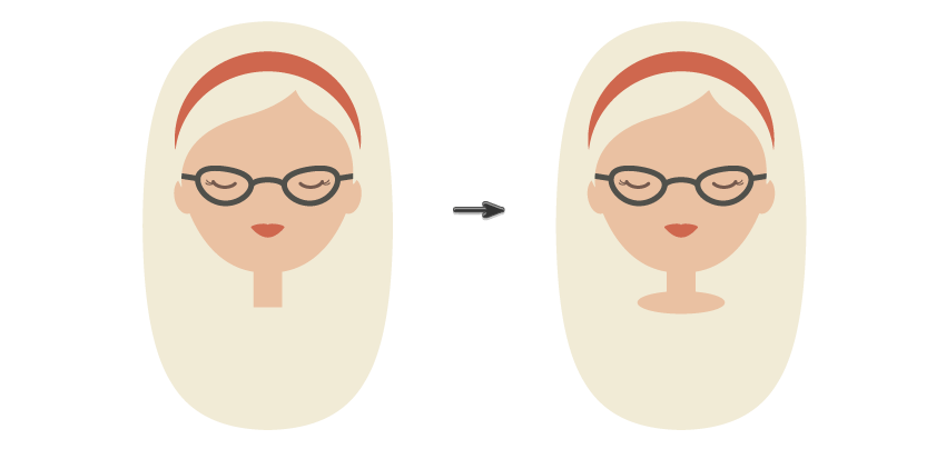 Illustrator绘制扁平化风格的喝咖啡女孩