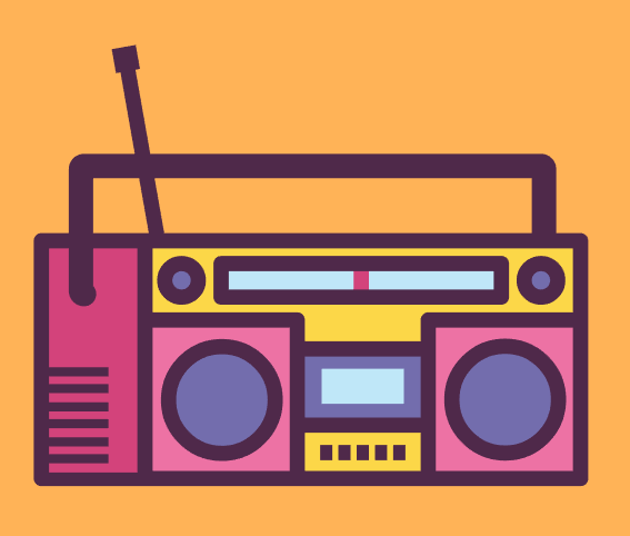Illustrator绘制复古风格的卡带录音机图标