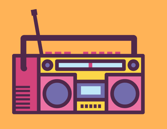 Illustrator绘制复古风格的卡带录音机图标