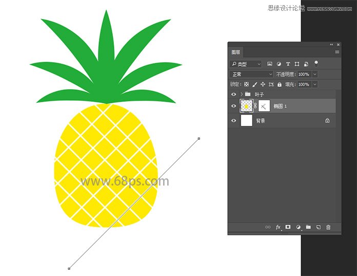 Photoshop制作热带主题风格的插画效果图