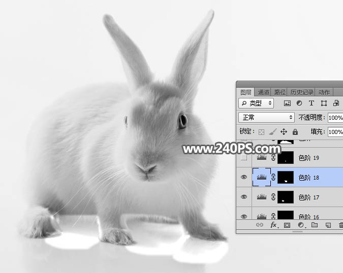 Photoshop抠出毛茸茸的小白兔教程