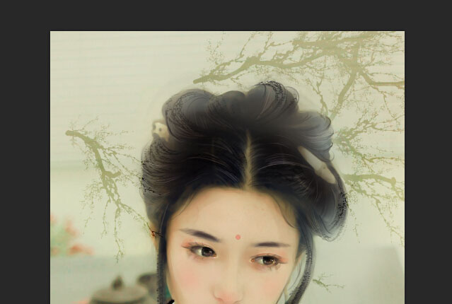 Photoshop制作中国风唯美主题工笔画人像效果