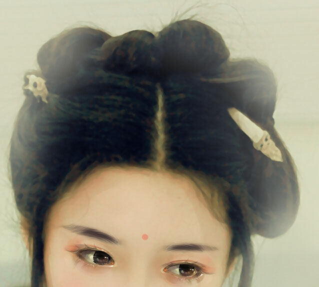 Photoshop制作中国风唯美主题工笔画人像效果