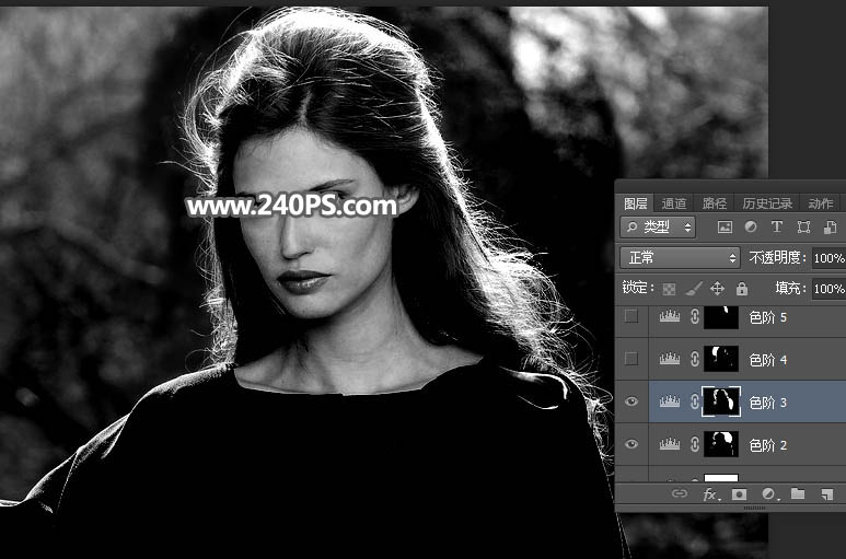 Photoshop巧用通道工具扣除杂乱美景的人像
