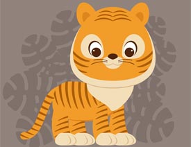 Illustrator绘制卡通可爱的小老虎教程