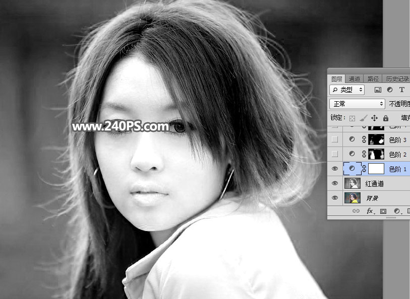 Photoshop巧用通道工具抠出美女细致的头发