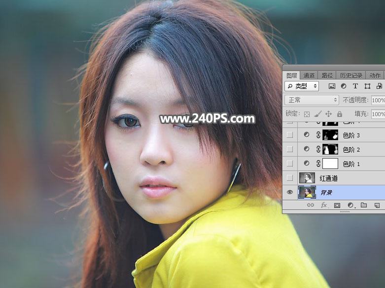 Photoshop巧用通道工具抠出美女细致的头发