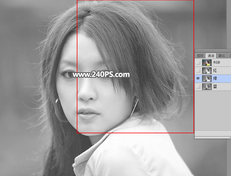 Photoshop巧用通道工具抠出美女细致的头发