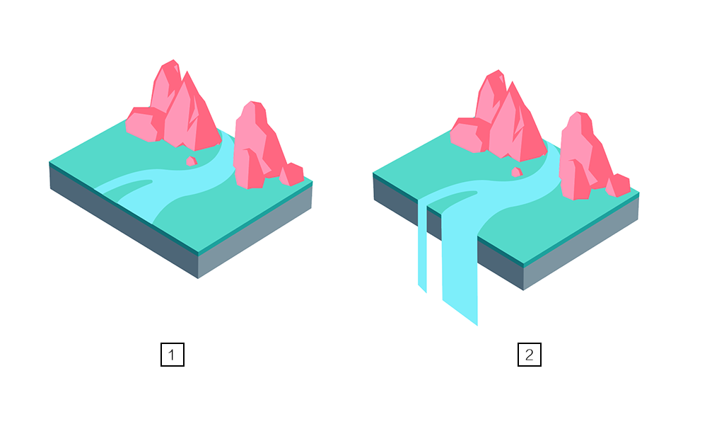 Illustrator绘制3D立体效果的悬浮插画效果