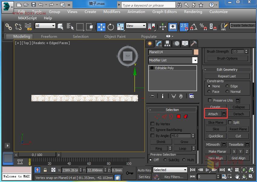 3DSMAX制作精美的雕花圆镜效果
