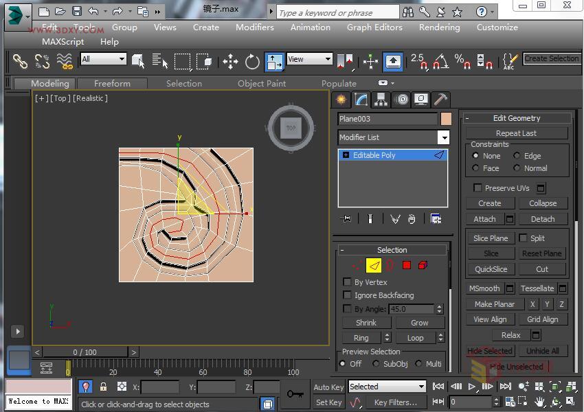 3DSMAX制作精美的雕花圆镜效果