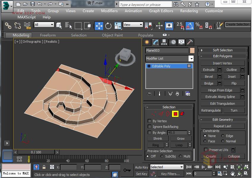 3DSMAX制作精美的雕花圆镜效果