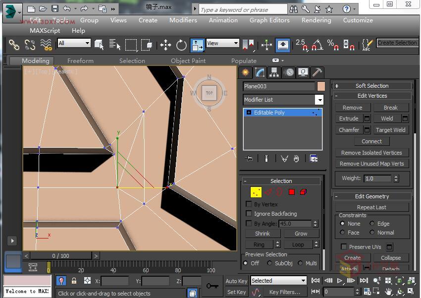 3DSMAX制作精美的雕花圆镜效果