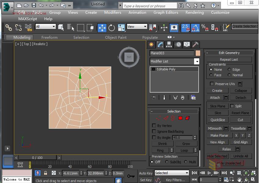 3DSMAX制作精美的雕花圆镜效果