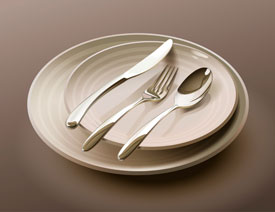 Illustrator绘制简约风格的欧式餐具效果图