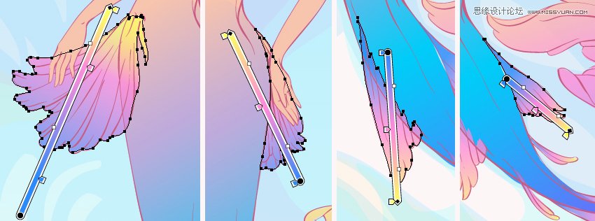 Illustrator绘制唯美的水彩美人鱼插图