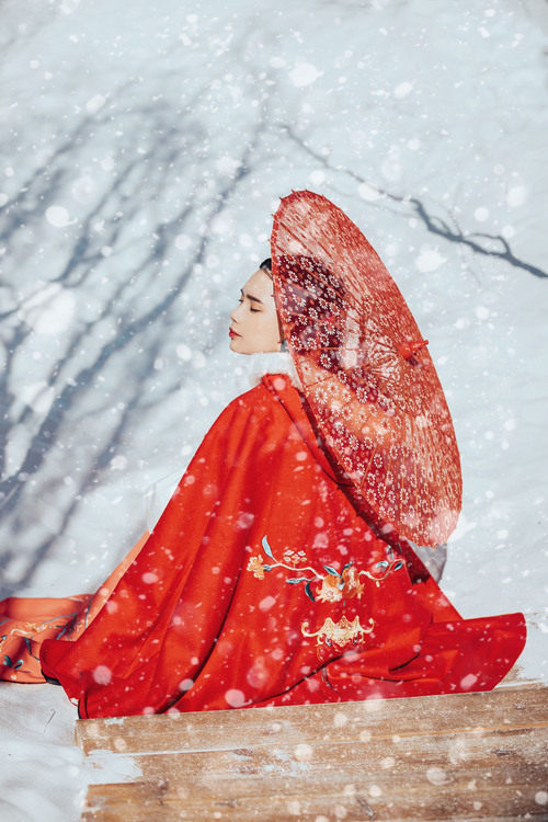 《红颜忆》冬季雪景后期摄影作品