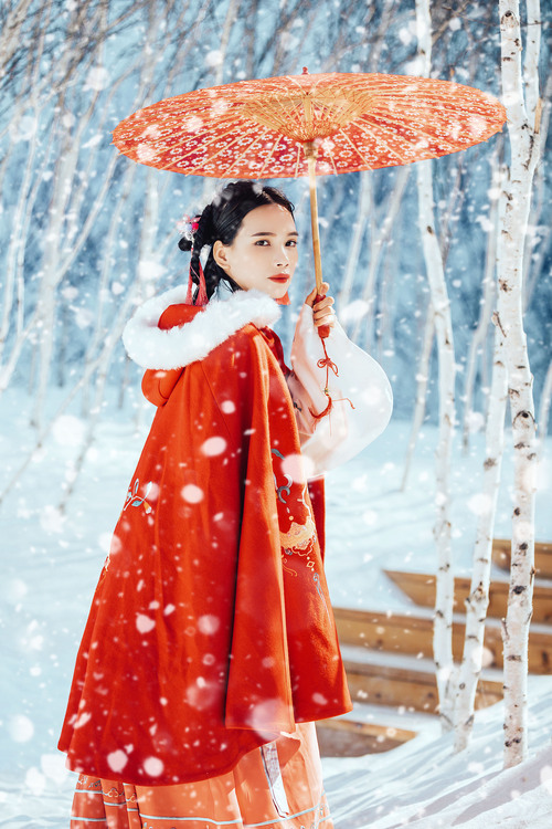 《红颜忆》冬季雪景后期摄影作品