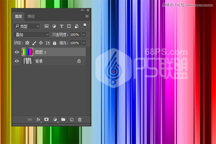 Photoshop制作时尚绚丽的条纹抽象背景