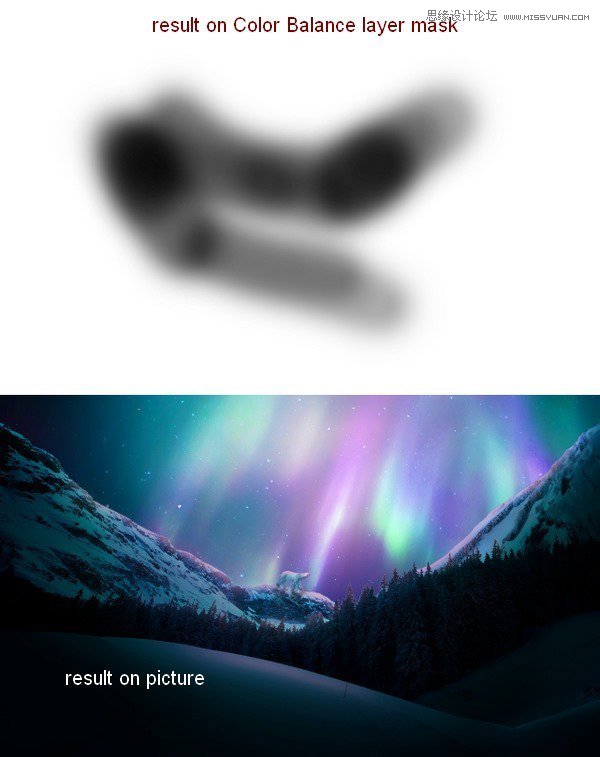 Photoshop绘制绚丽的北极光主题壁纸