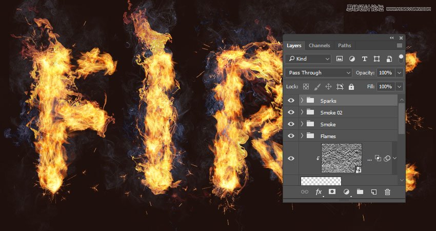 Photoshop设计火焰燃烧艺术字教程【英】