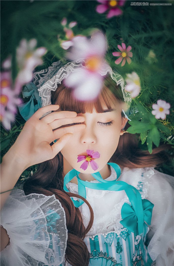 Photoshop调出糖果色小清新人像照片