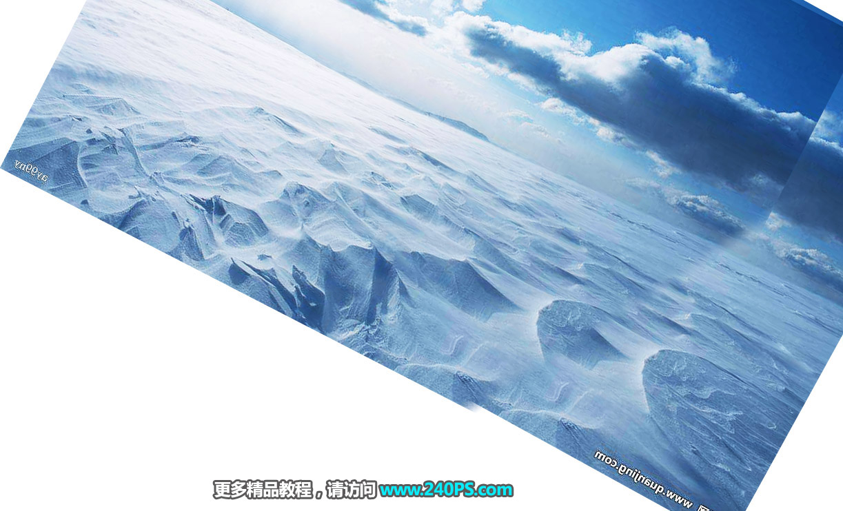 Photoshop制作3D立体风格的冰雪艺术字
