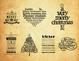 创意的圣诞节字体装饰PS笔刷