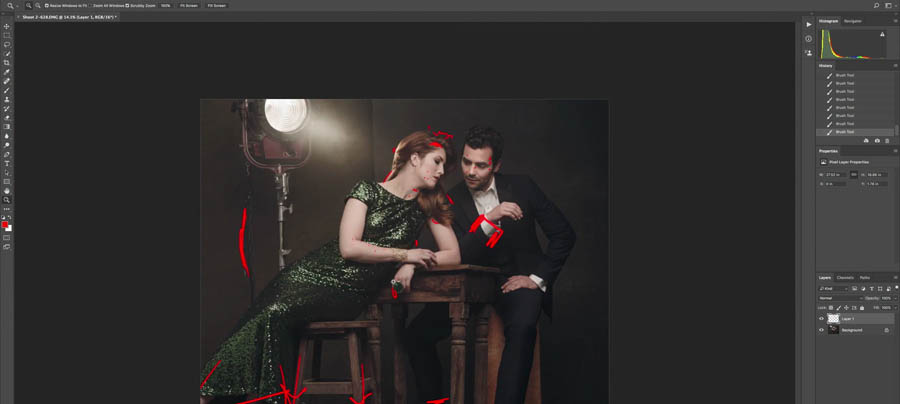 Photoshop调出室内人像复古质感效果