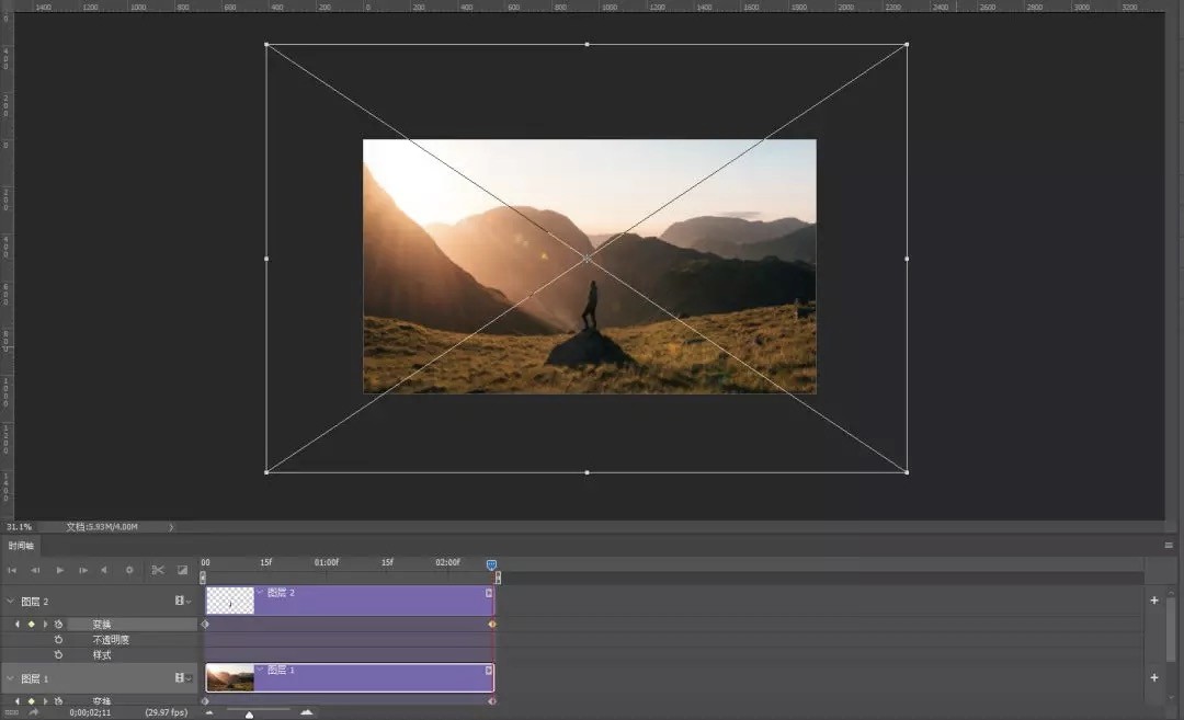Photoshop把静态照片做成GIF放大动画效果