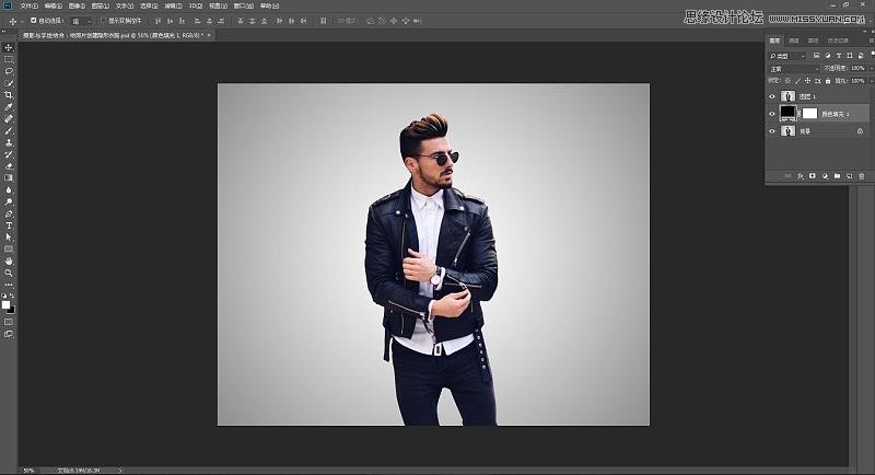 Photoshop把人像服装转成创意线稿效果