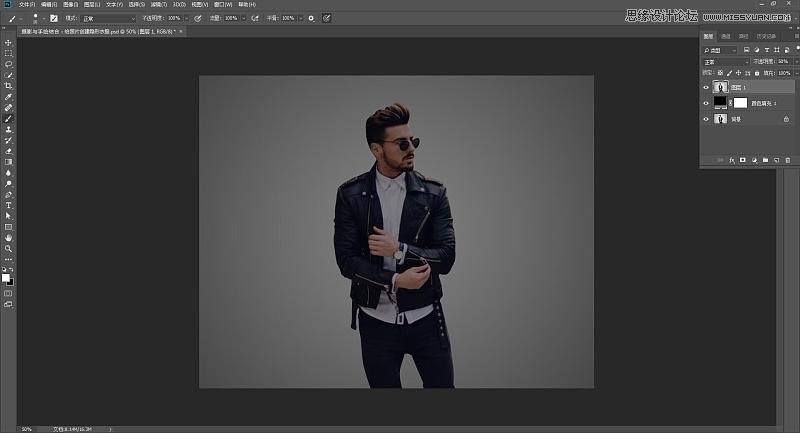 Photoshop把人像服装转成创意线稿效果
