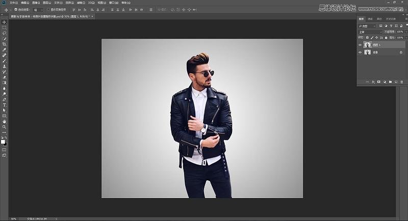 Photoshop把人像服装转成创意线稿效果