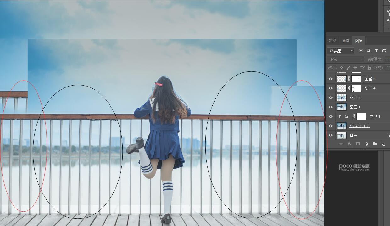Photoshop调出湖边女孩二次元动漫效果