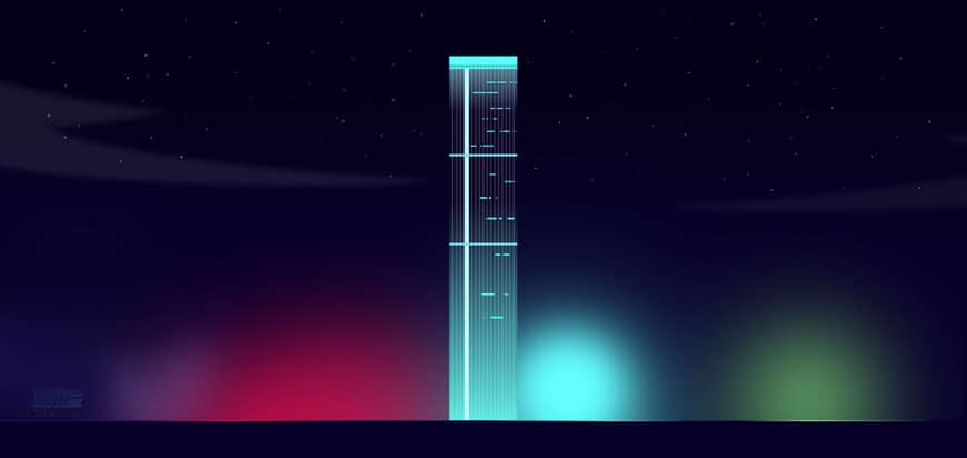 Illustrator绘制时尚绚丽的城市夜景插画
