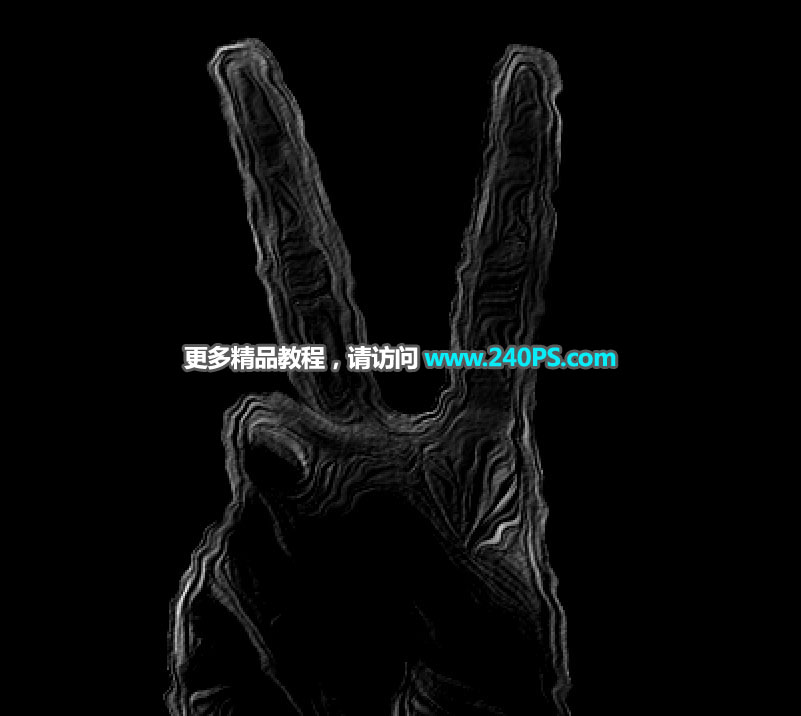 Photoshop合成创意的烟雾手势效果