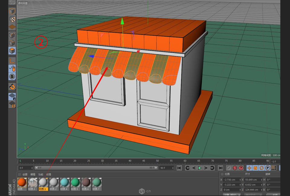 C4D制作卡通主题立体小商店场景