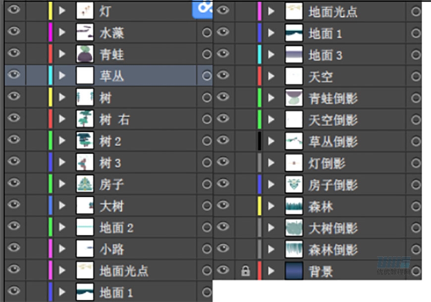 Illustrator绘制扁平化风格的森林插画教程