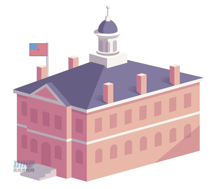 Illustrator绘制时尚的城市建筑效果图