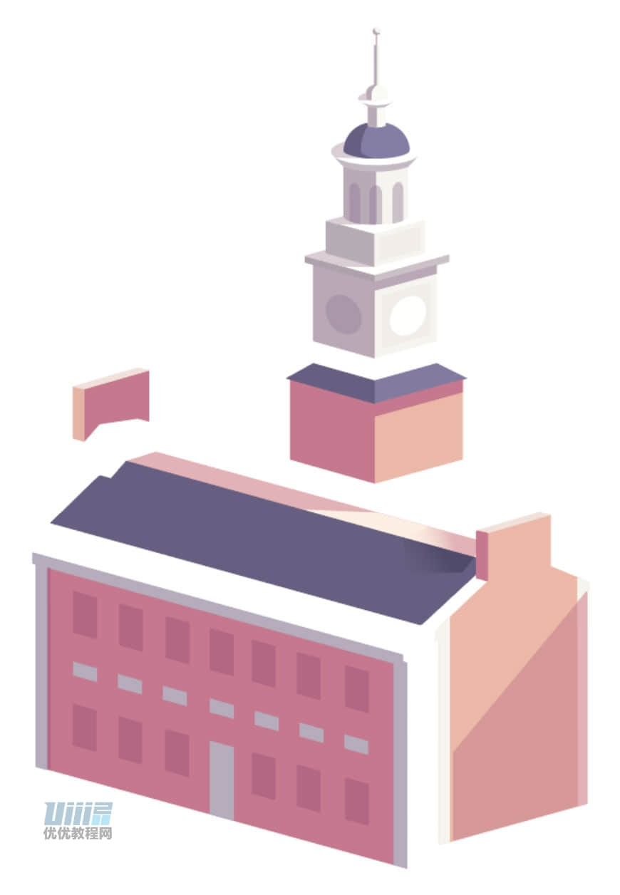 Illustrator绘制时尚的城市建筑效果图