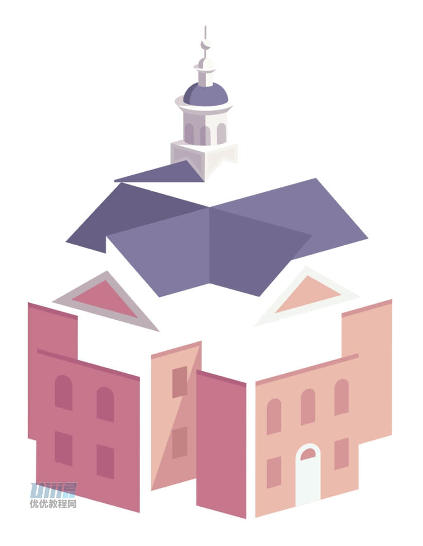 Illustrator绘制时尚的城市建筑效果图