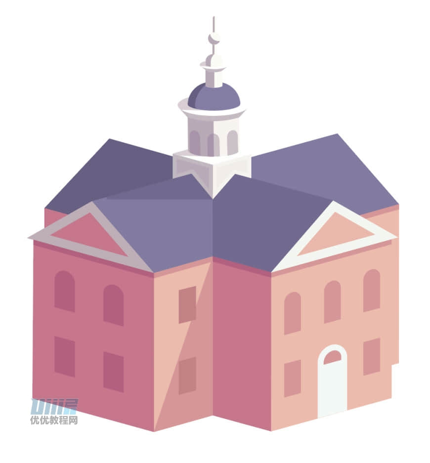 Illustrator绘制时尚的城市建筑效果图