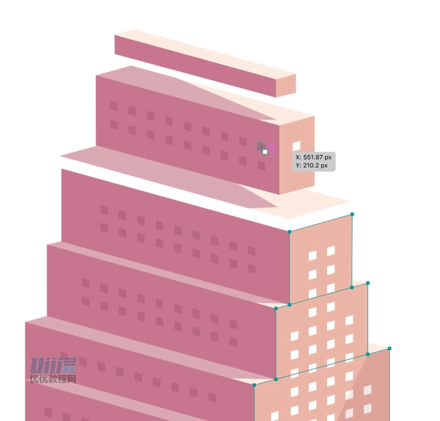 Illustrator绘制时尚的城市建筑效果图