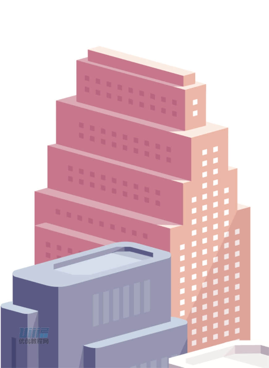 Illustrator绘制时尚的城市建筑效果图